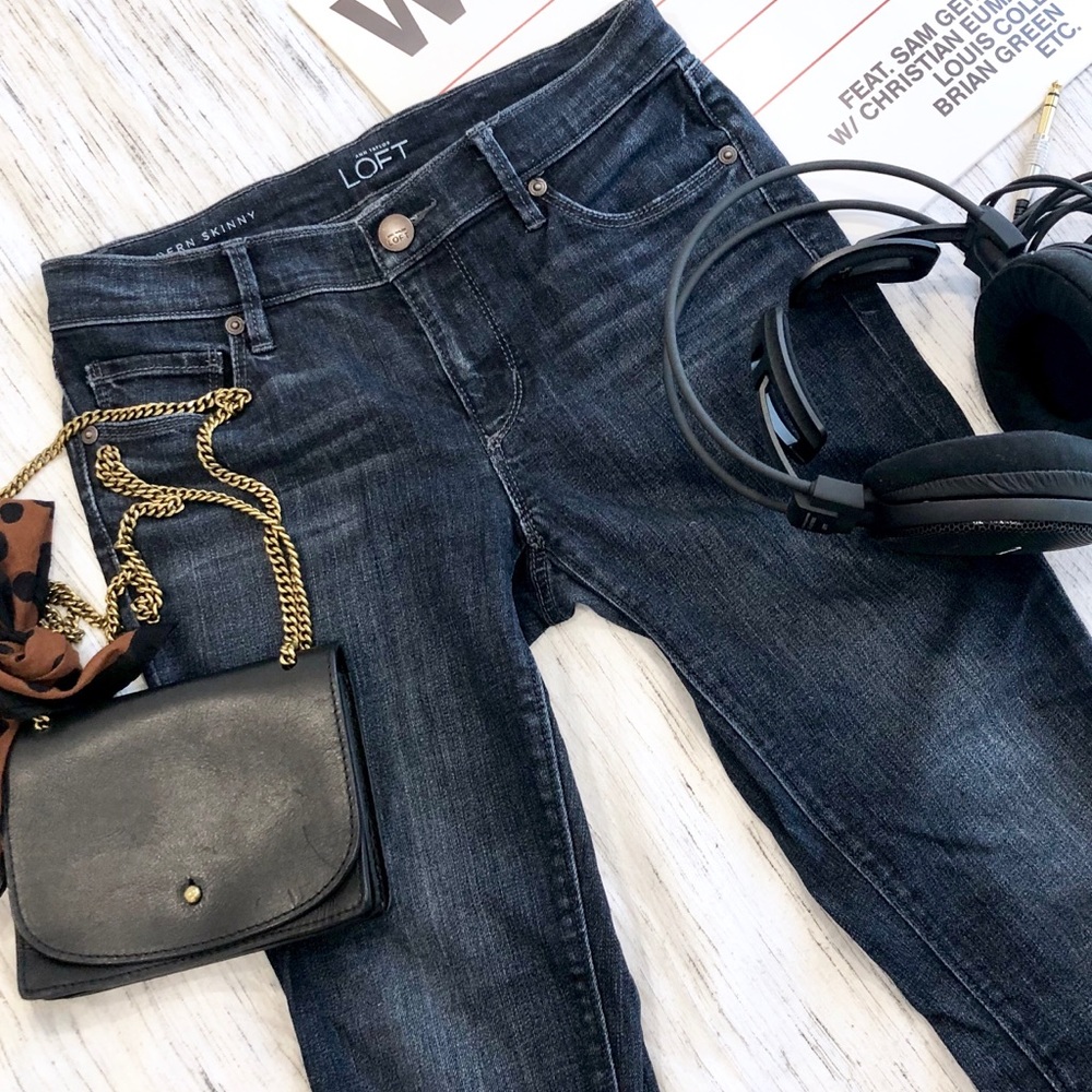 Loft Modern Skinny Ankle Zip Jeans Size 26P /2P